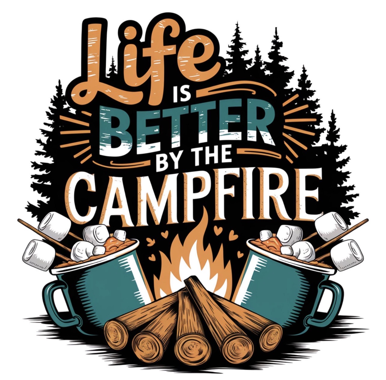 Camping Group | Diversión alrededor de una hoguera | Ray y Sydney Powers